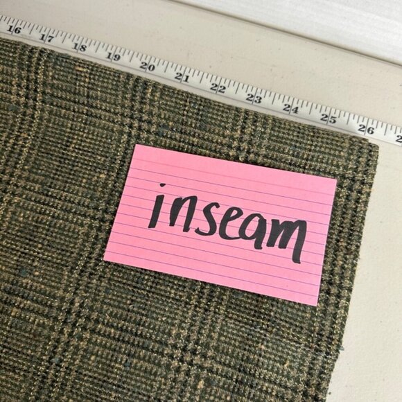 Vintage Escada Wool Blend Check Tweed Trousers in Earthy Tones Size 46 Euro - Picture 11 of 16